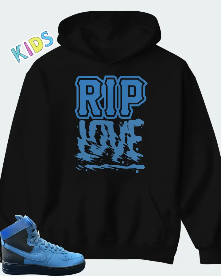 Nike Air Force 1 High By You University Blue Matching Kid's Hoodie