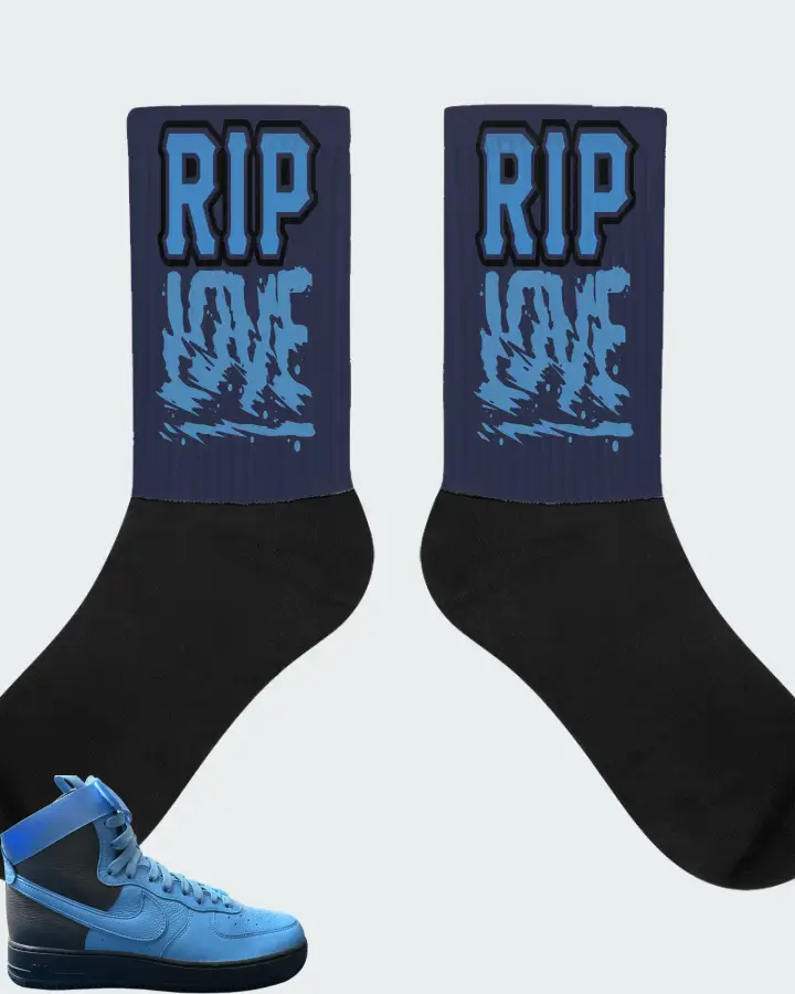 Nike Air Force 1 High By You University Blue Matching Socks