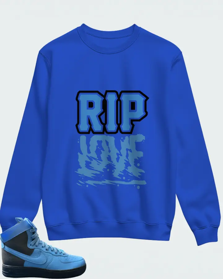 Nike Air Force 1 High By You University Blue Matching Sweatshirt