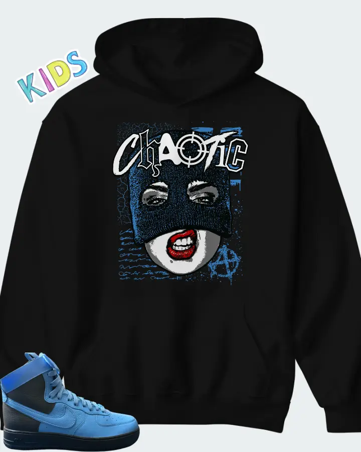 Nike Air Force 1 High By You University Blue Matching Kid's Hoodie