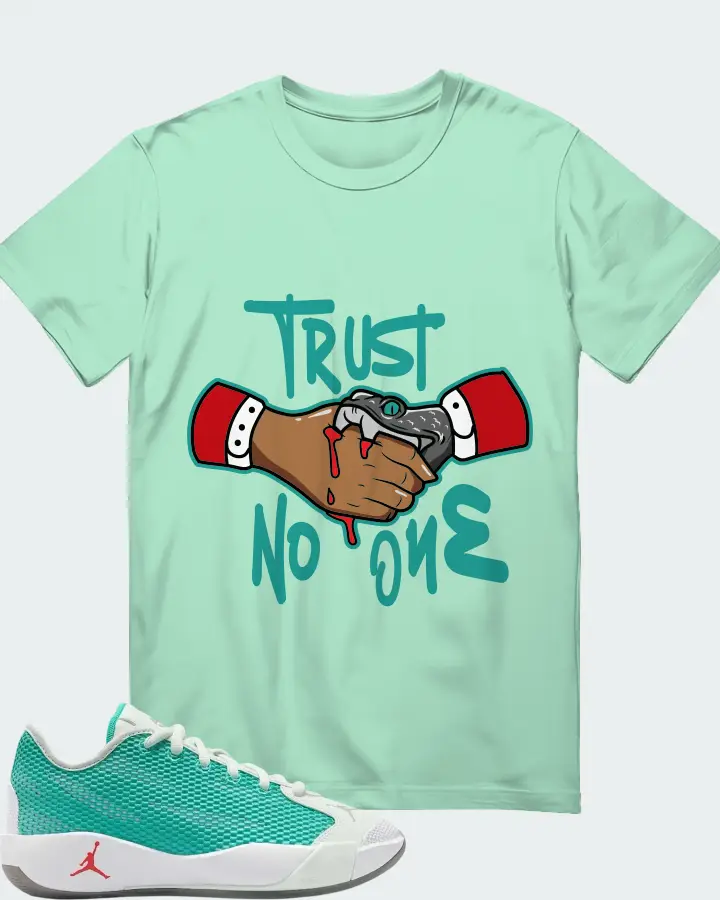 Air Jordan Luka .77 Love Letter Sneaker Matching Mint T-Shirt - Trust No One