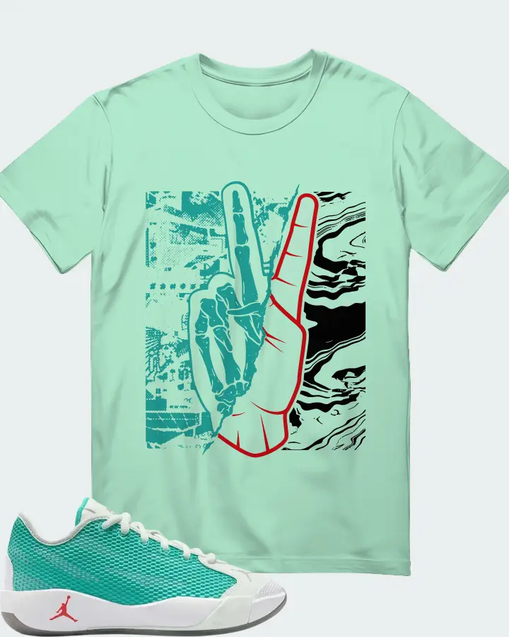 Air Jordan Luka .77 Love Letter Sneaker Matching Mint T-Shirt - Peace of mind