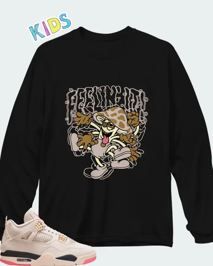 Air Jordan 4 Birds of Paradise Matching Kid's Long Sleeve T-Shirt