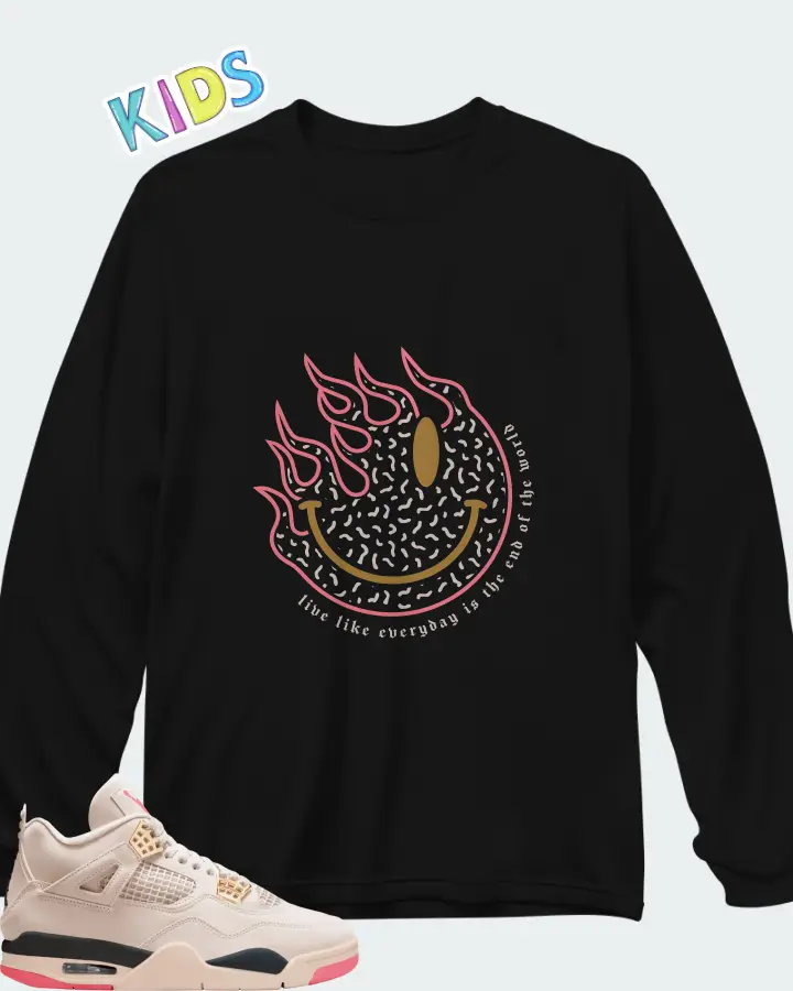 Air Jordan 4 Birds of Paradise Matching Kid's Long Sleeve T-Shirt