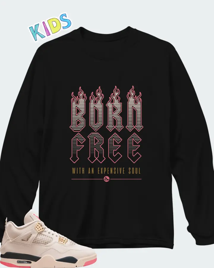 Air Jordan 4 Birds of Paradise Matching Kid's Long Sleeve T-Shirt