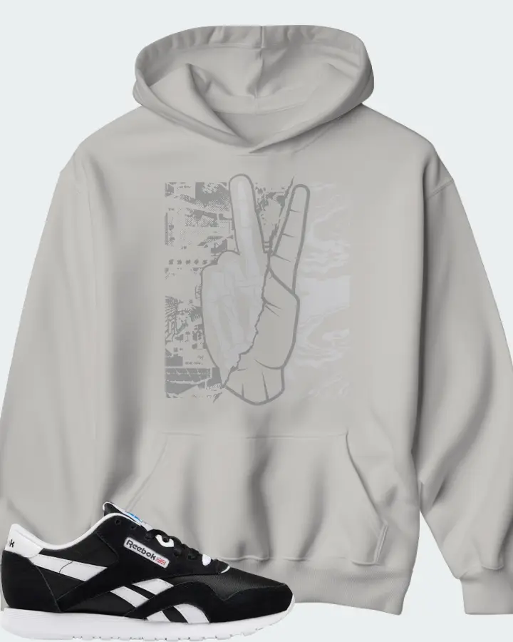 Reebok Classic Nylon Sneaker Matching Grey Hoodie - Peace of mind