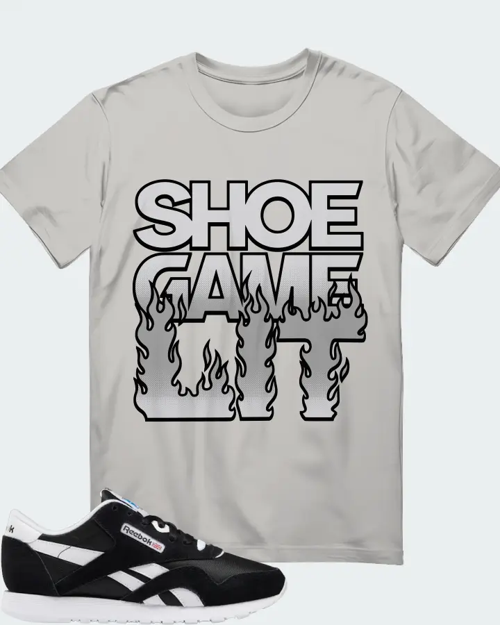 Reebok Classic Nylon Sneaker Matching Grey T-Shirt - Shoe Game Lit Refreshed
