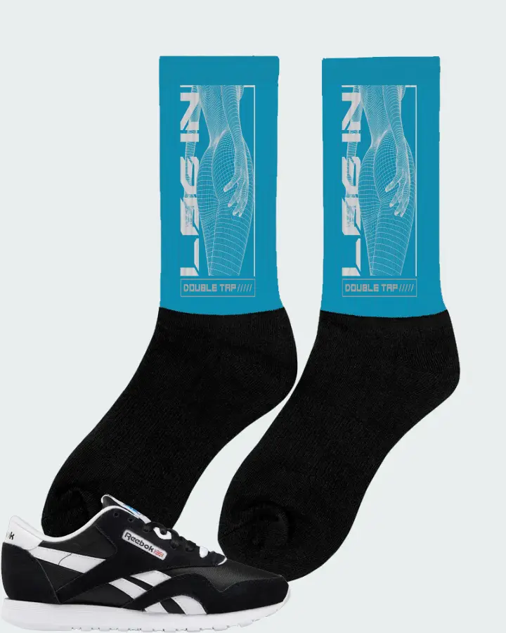 Reebok Classic Nylon Sneaker Matching Aqua Socks (LOGIN) - View 3