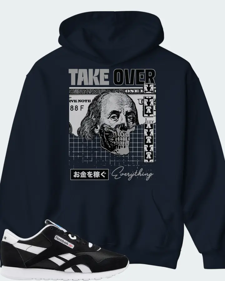 Reebok Classic Nylon Sneaker Matching Navy Hoodie - Take Over