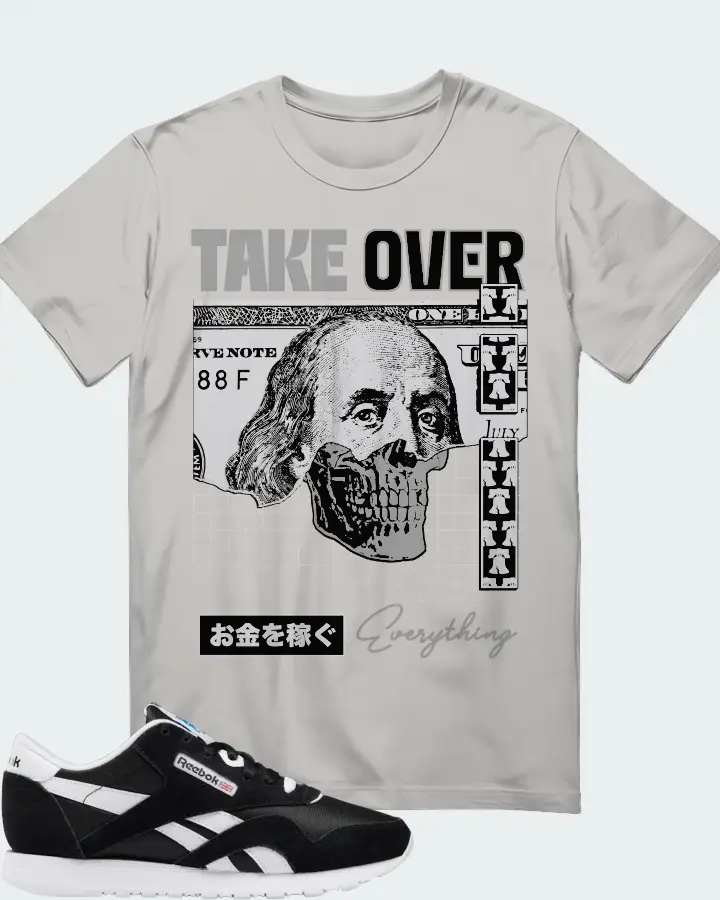 Reebok Classic Nylon Sneaker Matching Grey T-Shirt - Take Over