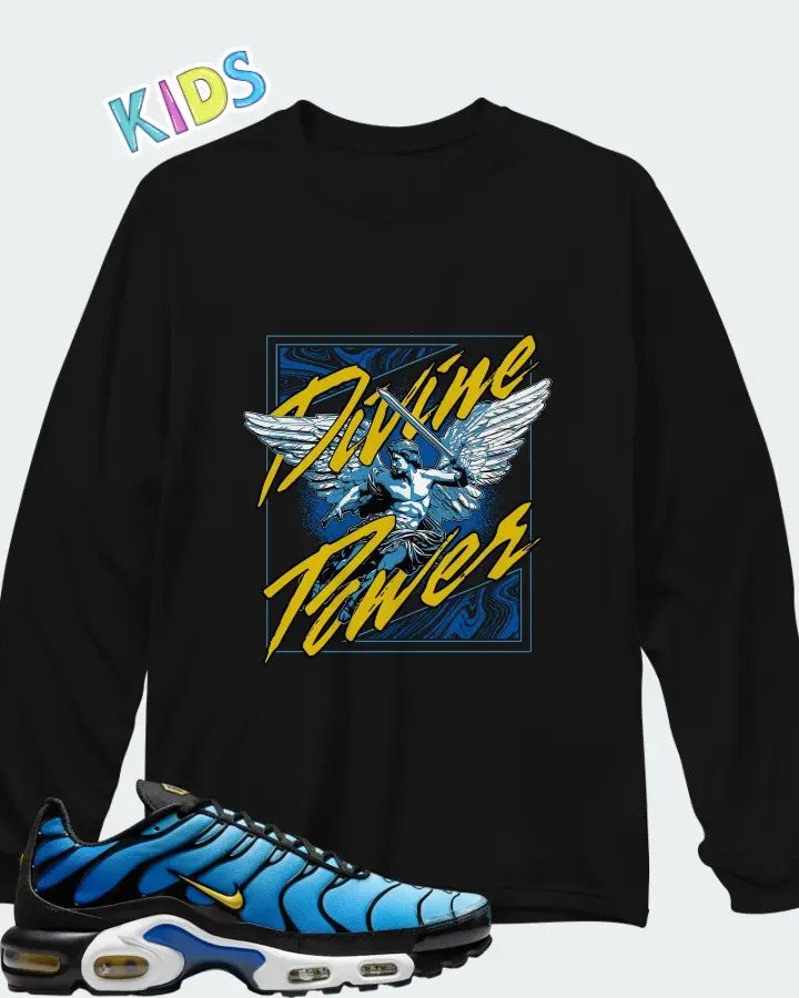 Nike Air Max Plus Hyper Blue 2025 Matching Kid's Long Sleeve T-Shirt