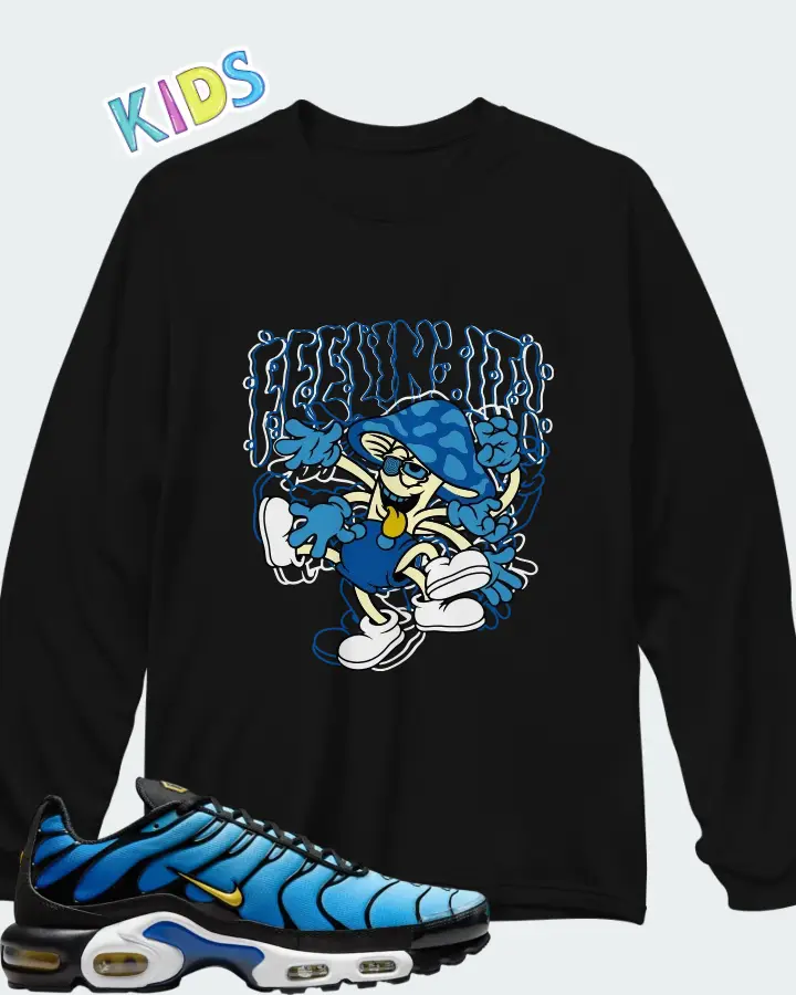 Nike Air Max Plus Hyper Blue 2025 Matching Kid's Long Sleeve T-Shirt