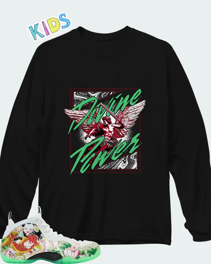 Nike Air Foamposite One Pro Tianjin 2.0 Matching Kid's Long Sleeve T-Shirt