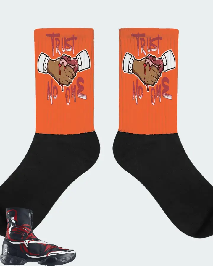 Jordan XX8 Sneaker Matching Orange Socks - Trust No One