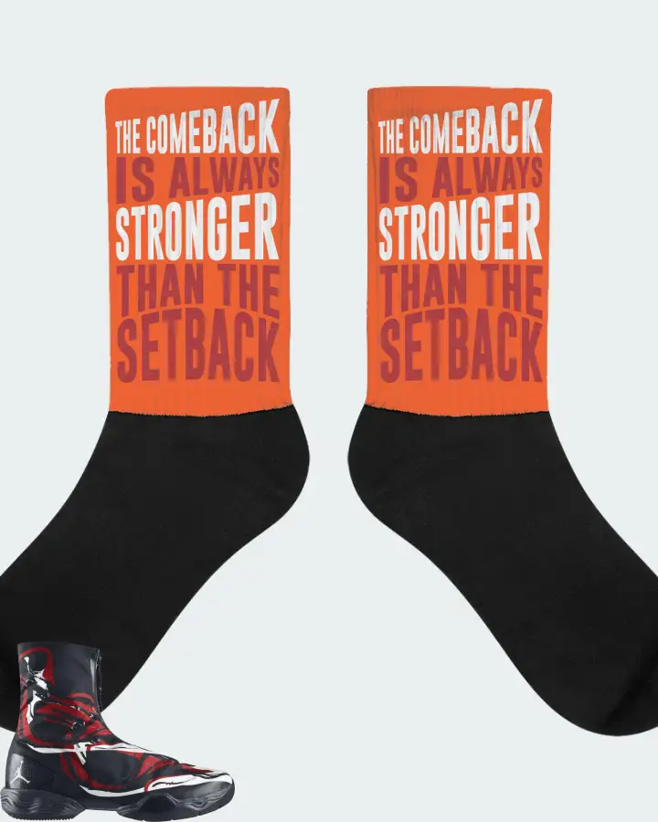 Jordan XX8 Sneaker Matching Orange Socks - The Comeback