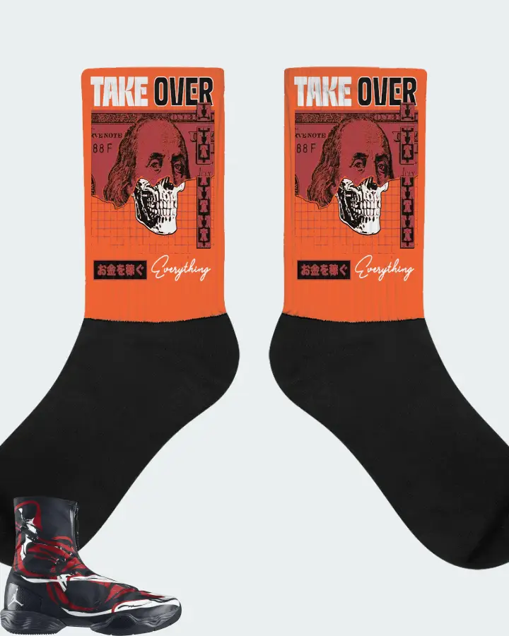Jordan XX8 Sneaker Matching Orange Socks - Take Over