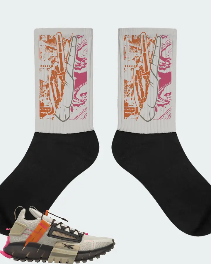 Reebok Zig Kinetica Edge Sneaker Matching Grey Socks - Peace of mind