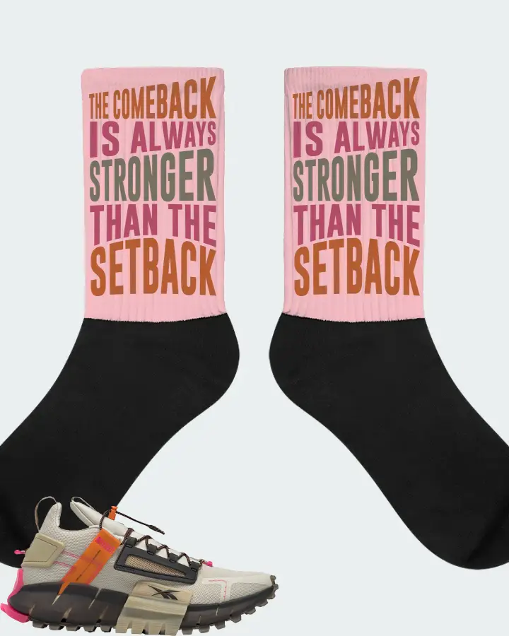 Reebok Zig Kinetica Edge Sneaker Matching Pink Socks - The Comeback