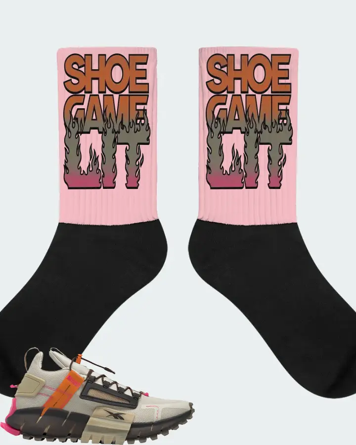 Reebok Zig Kinetica Edge Sneaker Matching Pink Socks - Shoe Game Lit Refreshed