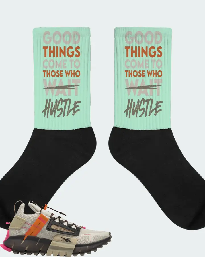Reebok Zig Kinetica Edge Sneaker Matching Mint Socks - Good Things Come