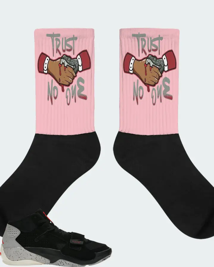 Jordan Zion 2 Sneaker Matching Pink Socks - Trust No One