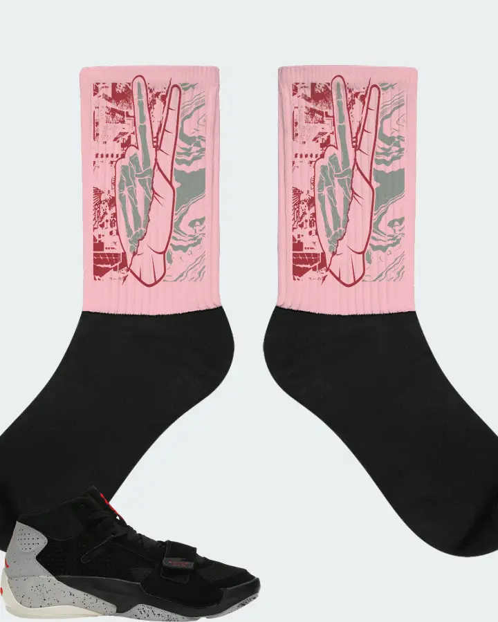 Jordan Zion 2 Sneaker Matching Pink Socks - Peace of mind