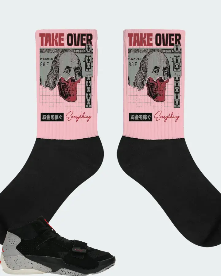 Jordan Zion 2 Sneaker Matching Pink Socks - Take Over
