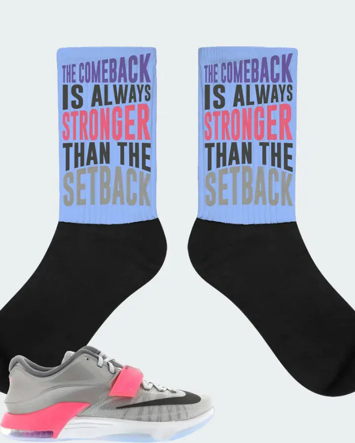 Nike KD 7 Sneaker Matching Carolina Blue Socks - The Comeback