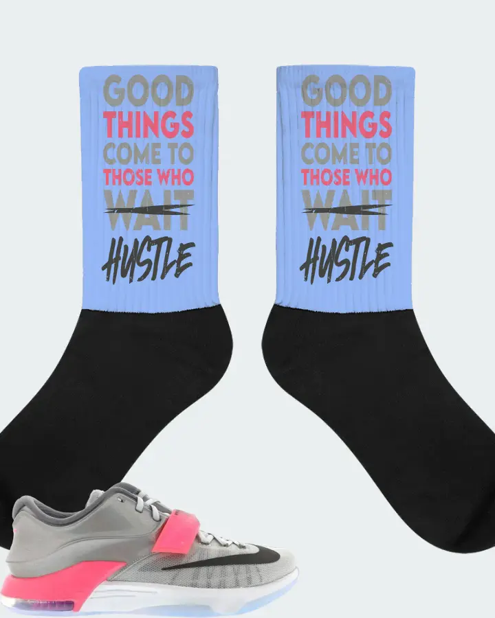 Nike KD 7 Sneaker Matching Carolina Blue Socks - Good Things Come