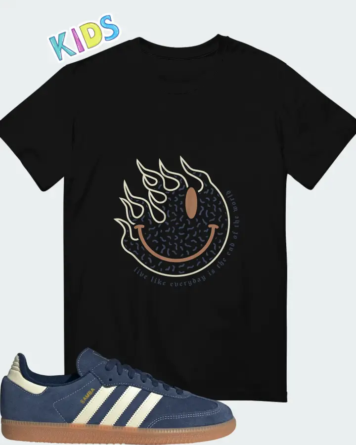 adidas Samba Night Indigo Warm Vanilla Matching Kid's T-Shirt