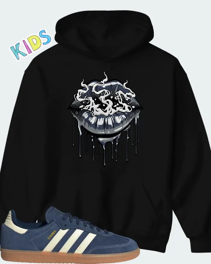 adidas Samba Night Indigo Warm Vanilla Matching Kid's Hoodie