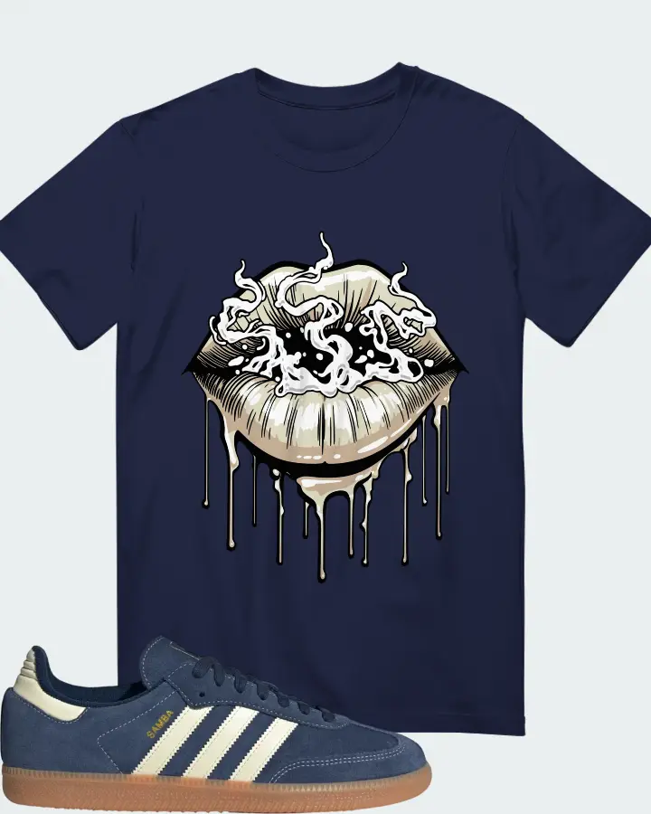 adidas Samba Night Indigo Warm Vanilla Matching T-Shirt