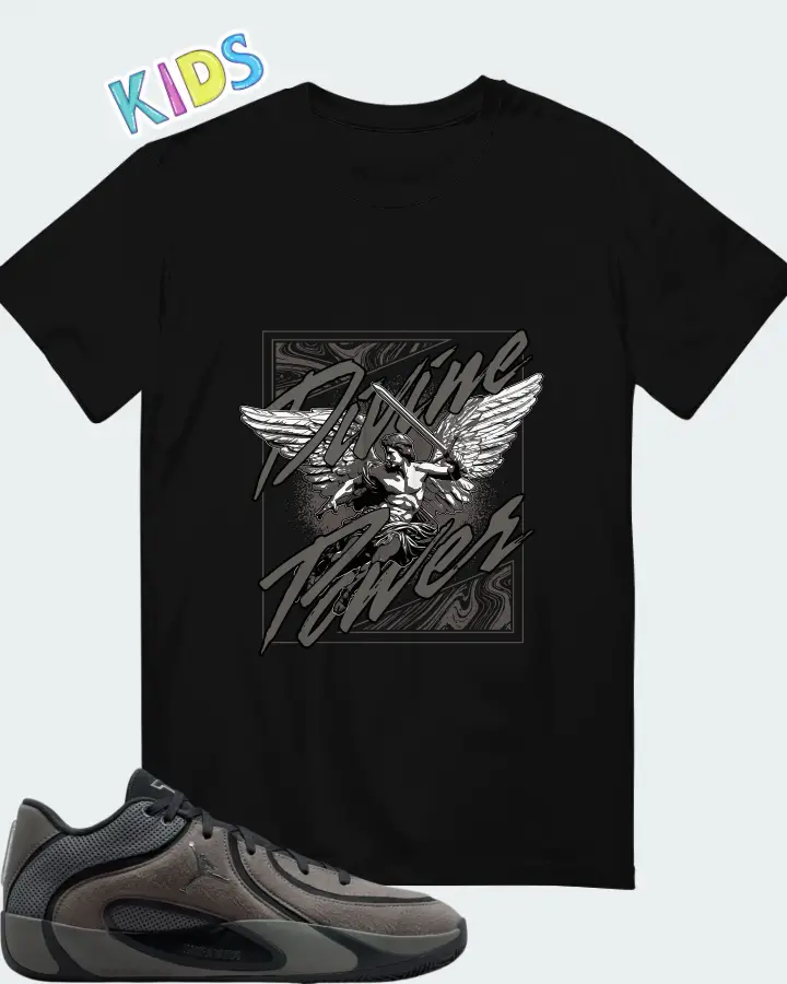 Air Jordan Tatum 4 Smoke Grey Matching Kid's T-Shirt