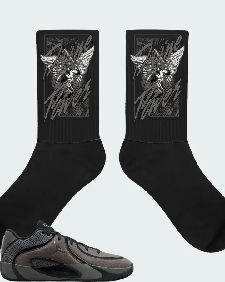 Air Jordan Tatum 4 Smoke Grey Matching Socks