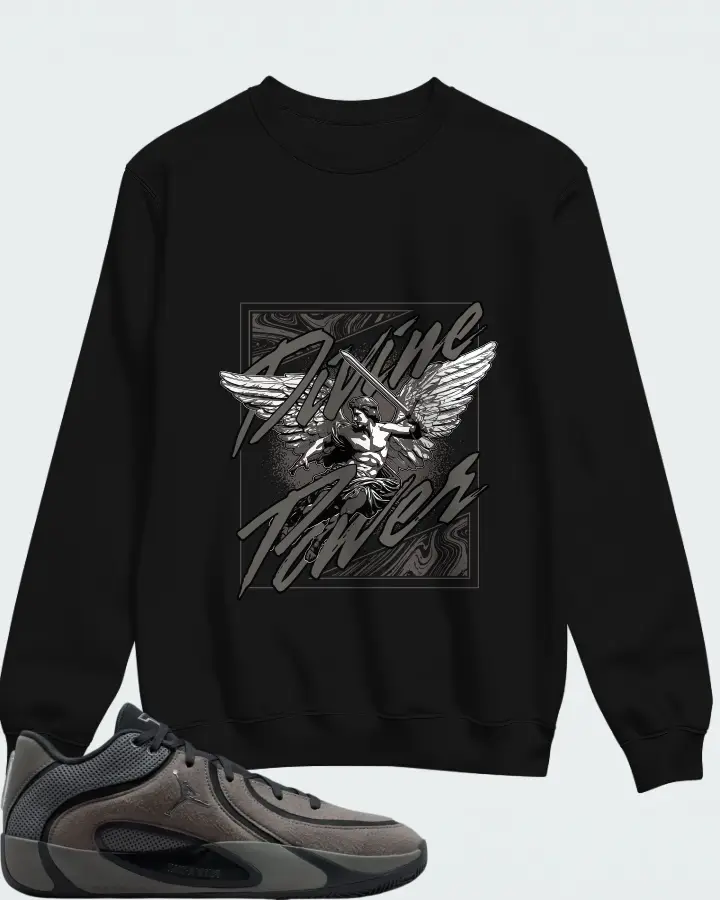 Air Jordan Tatum 4 Smoke Grey Matching Sweatshirt