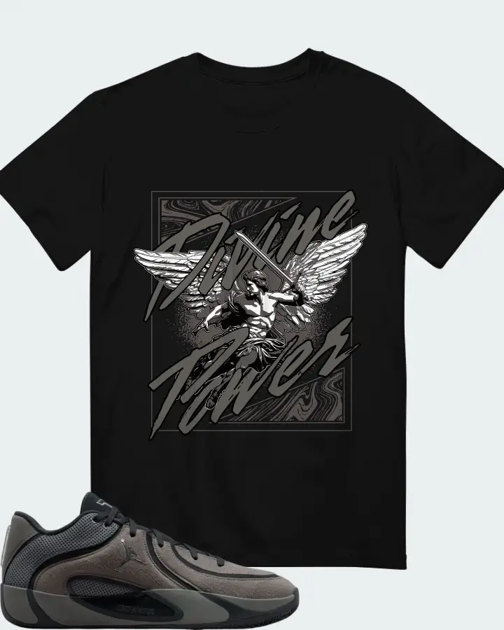 Air Jordan Tatum 4 Smoke Grey Matching T-Shirt