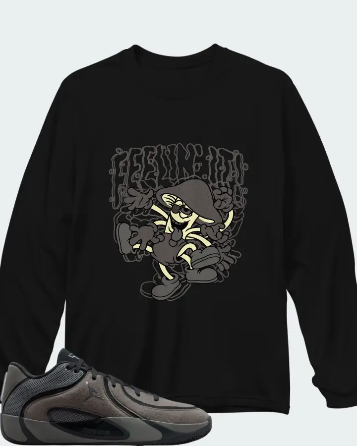 Air Jordan Tatum 4 Smoke Grey Matching Long Sleeve T-Shirt
