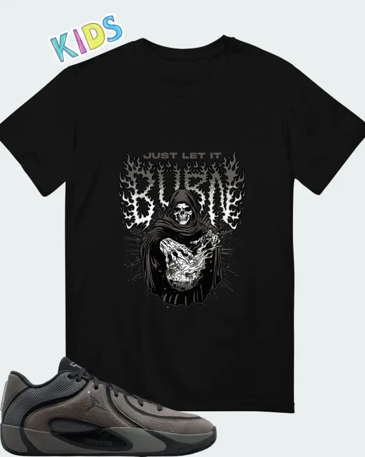 Air Jordan Tatum 4 Smoke Grey Matching Kid's T-Shirt