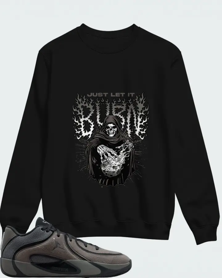 Air Jordan Tatum 4 Smoke Grey Matching Sweatshirt