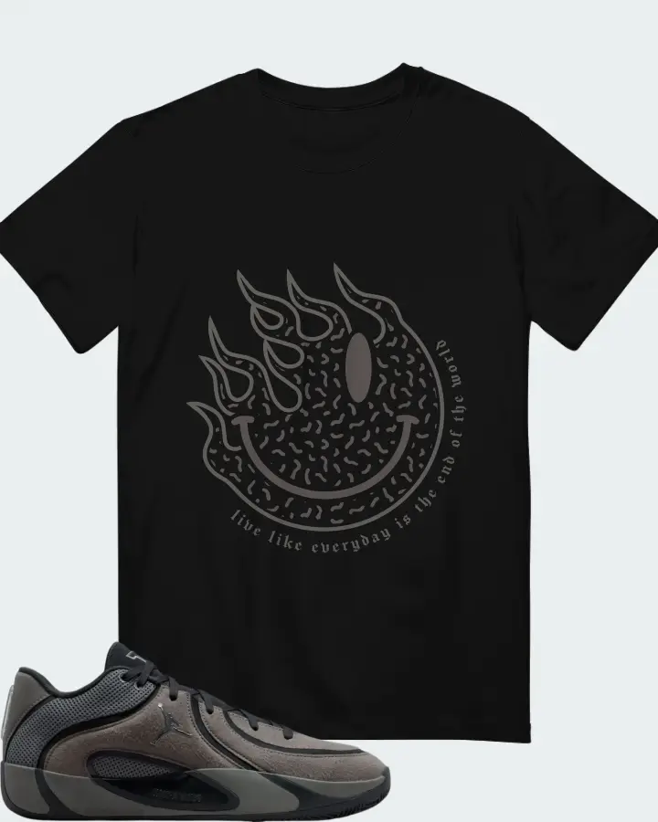 Air Jordan Tatum 4 Smoke Grey Matching T-Shirt