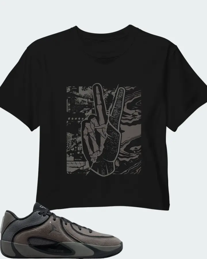 Air Jordan Tatum 4 Smoke Grey Matching Crop Top