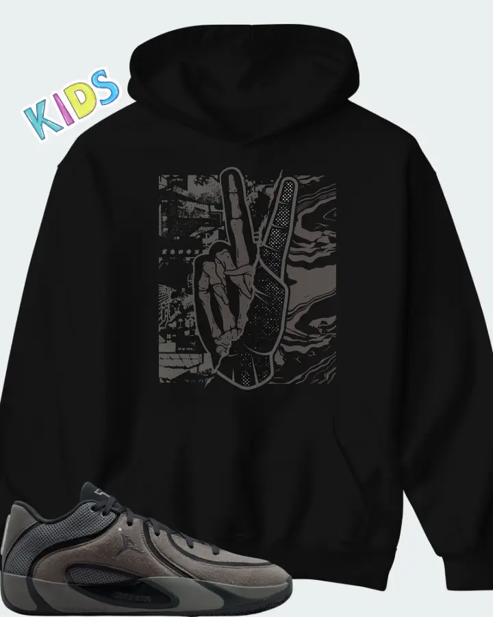 Air Jordan Tatum 4 Smoke Grey Matching Kid's Hoodie