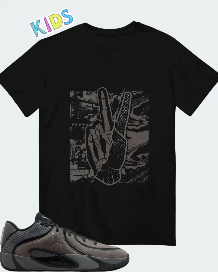 Air Jordan Tatum 4 Smoke Grey Matching Kid's T-Shirt
