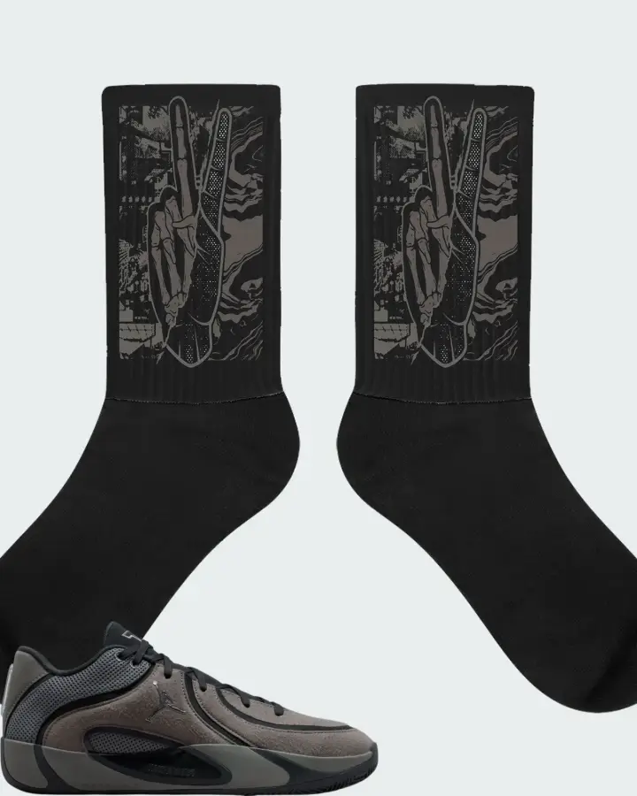 Air Jordan Tatum 4 Smoke Grey Matching Socks