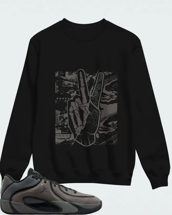Air Jordan Tatum 4 Smoke Grey Matching Sweatshirt