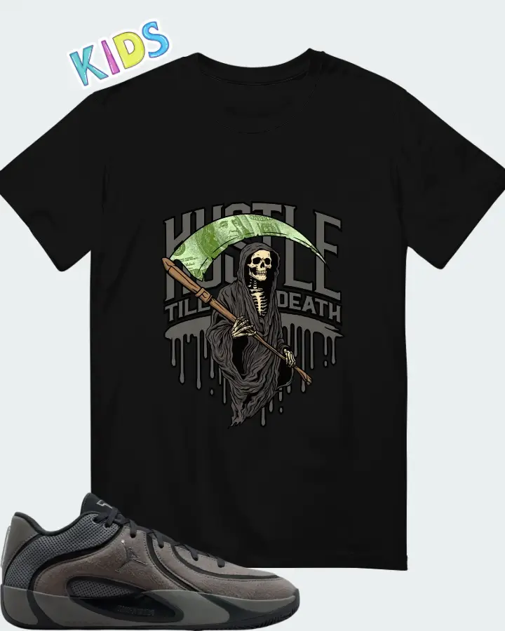Air Jordan Tatum 4 Smoke Grey Matching Kid's T-Shirt