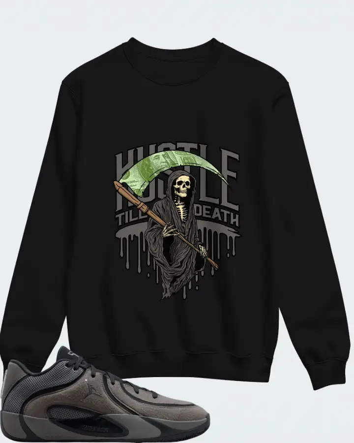 Air Jordan Tatum 4 Smoke Grey Matching Sweatshirt