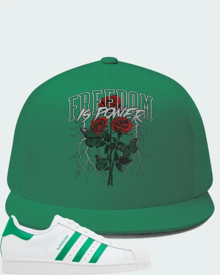 adidas Superstar White Green Matching Hat