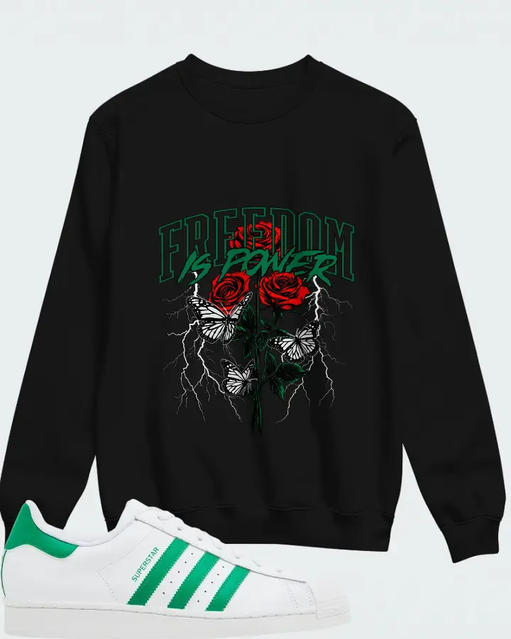 adidas Superstar White Green Matching Sweatshirt