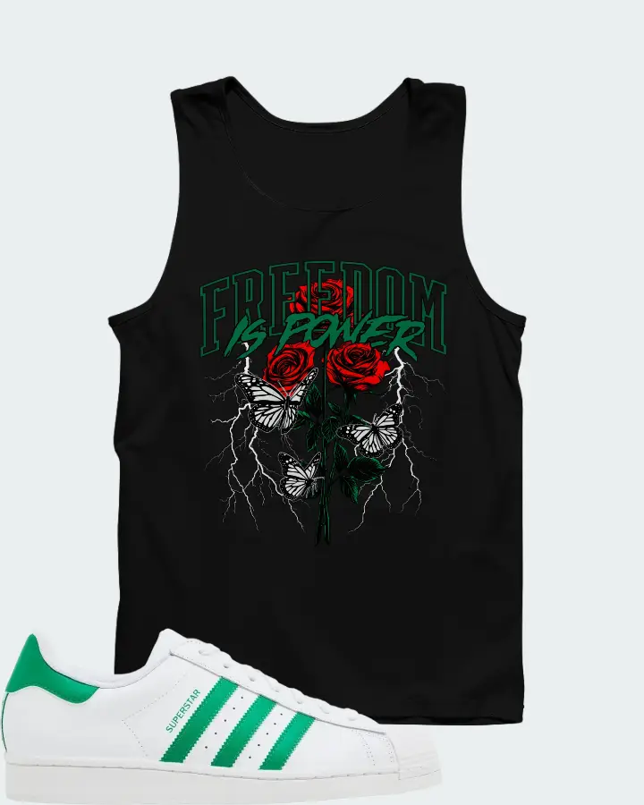 adidas Superstar White Green Matching Tank Top